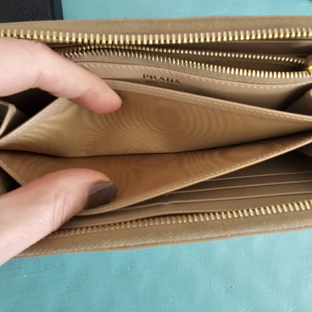 Prada Large Saffiano Zippy Leather Wallet - Picture 12 of 15